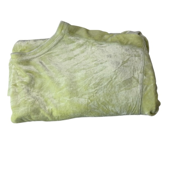 Free People Valerie Velvet Top Tee Blouse Women L Soft Yellow Boho Beach Travel - Picture 8 of 9